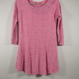 Tianello by Steve Barraza Pink Textured 3/4 Sleeve Dress